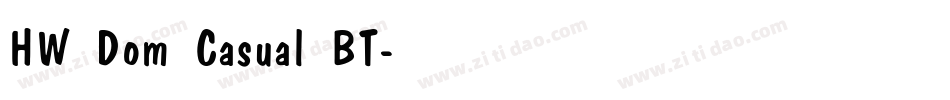 HW Dom Casual BT字体转换